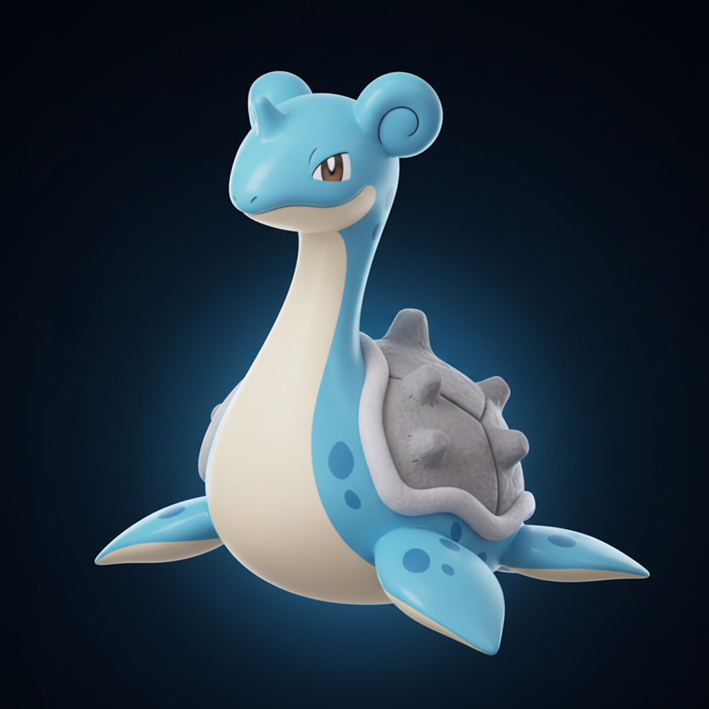 Lapras gently riding the waves